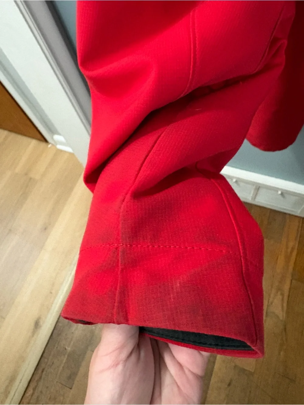 The North Face Men's Bright Red Hooded Raincoat